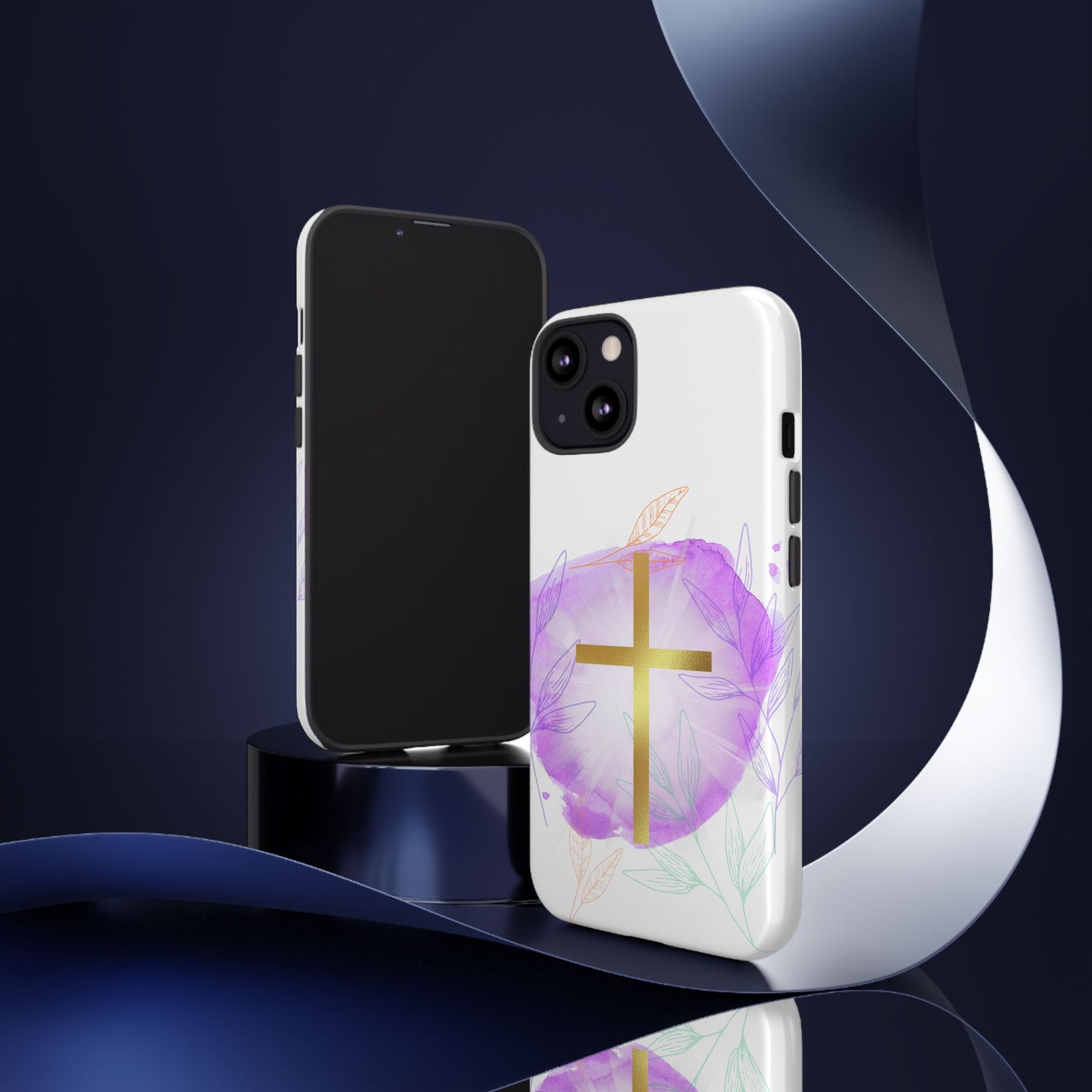 Christian Phone Case with Purple Floral Design, Tough and Stylish Smartphone Cover for Faith Lovers, Gift for Religious Friends, [...]