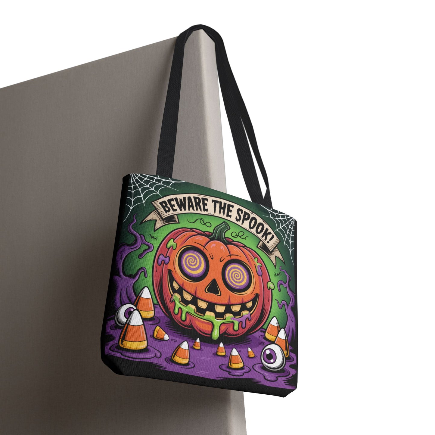 Halloween Tote Bag - Scary Fun, Trick or Treat, Pumpkin Design, Reusable Shopping Bag, Fall Decor, Spooky Spirit