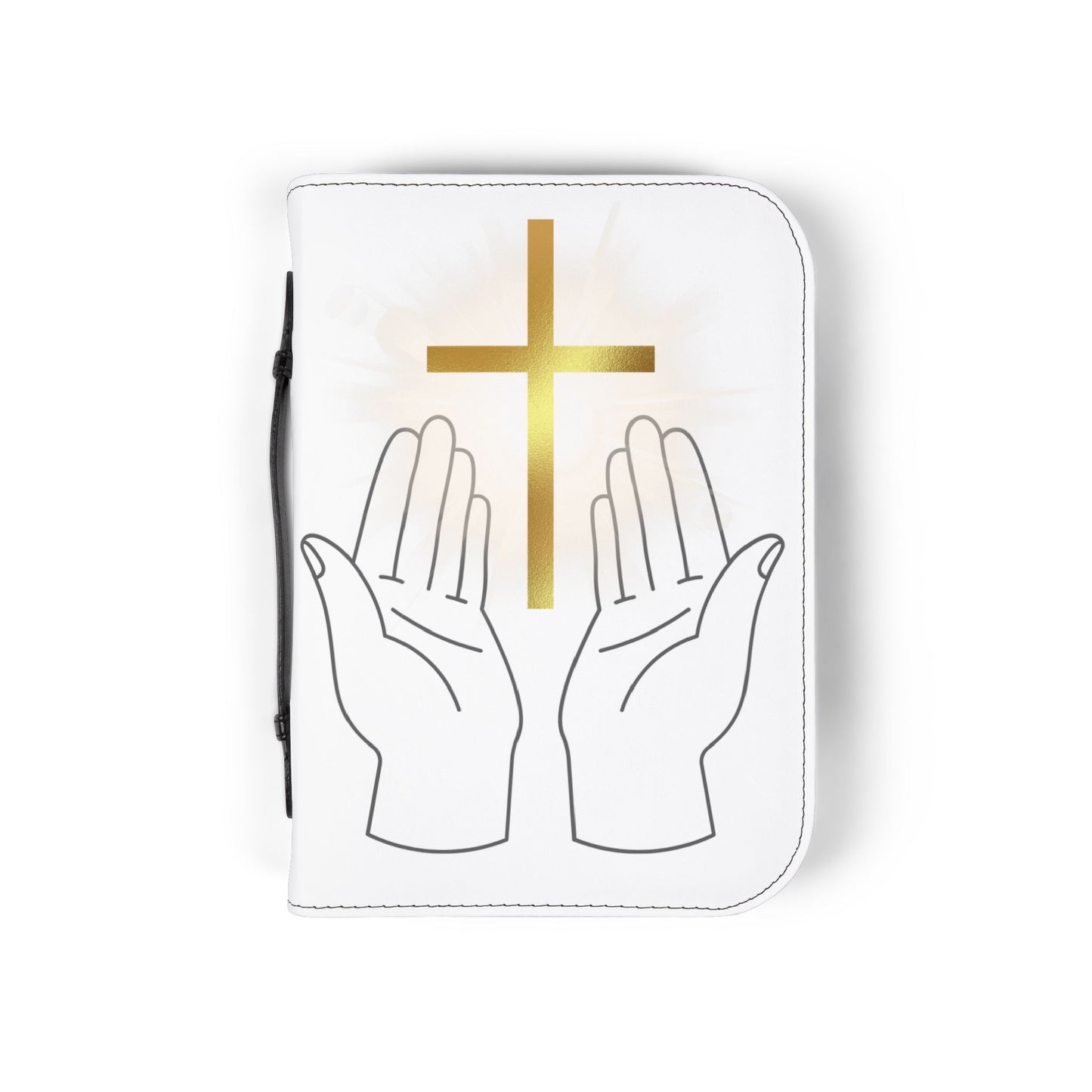 Christian Bible Cover with Cross and Hands, Religious Gifts, Church Supplies, Inspirational Accessories, Baptism or Confirmation