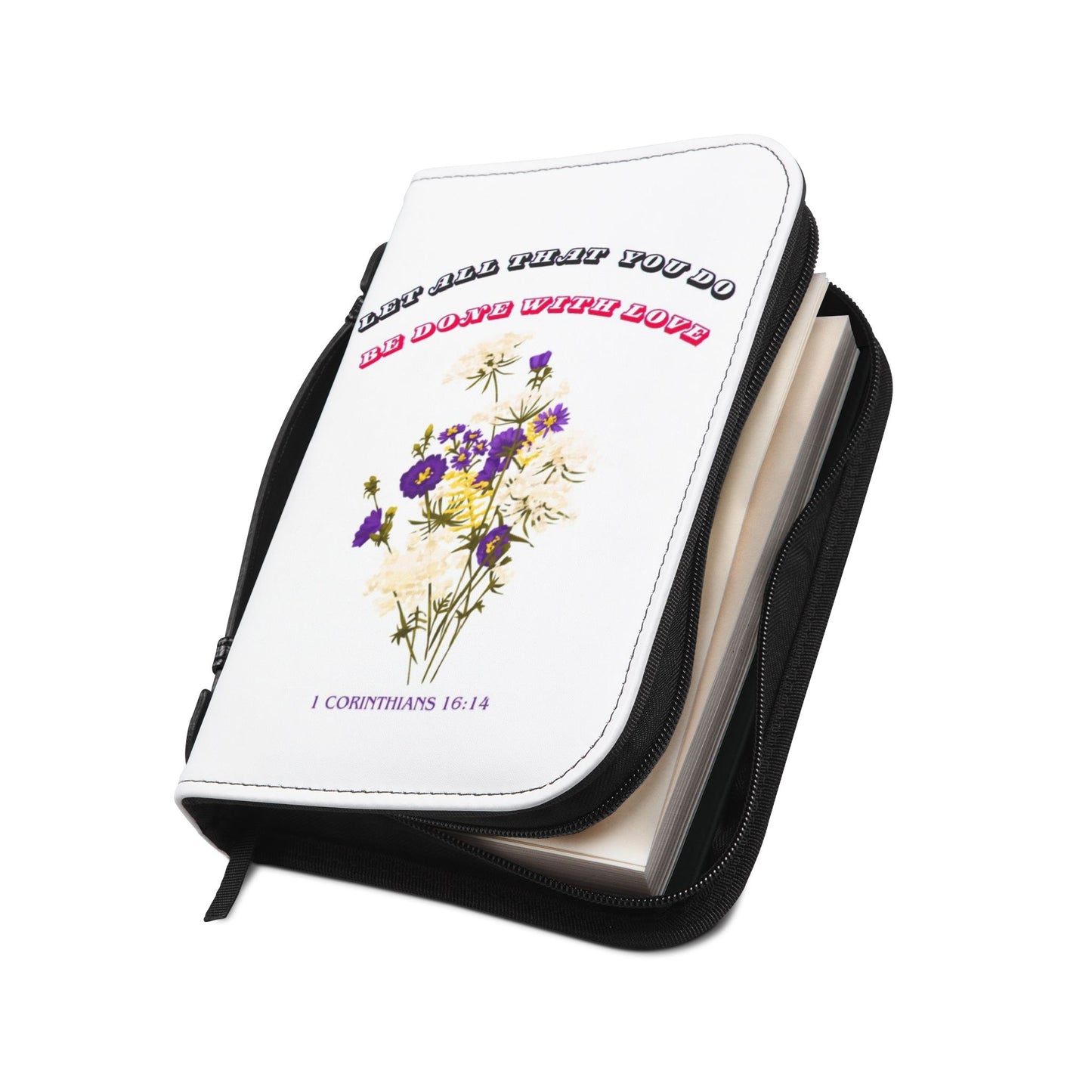 Inspirational Bible Cover with Floral Design, Religious Gift, Christian Accessory, Faith Journal Case, Scripture Holder, Personalized [...]