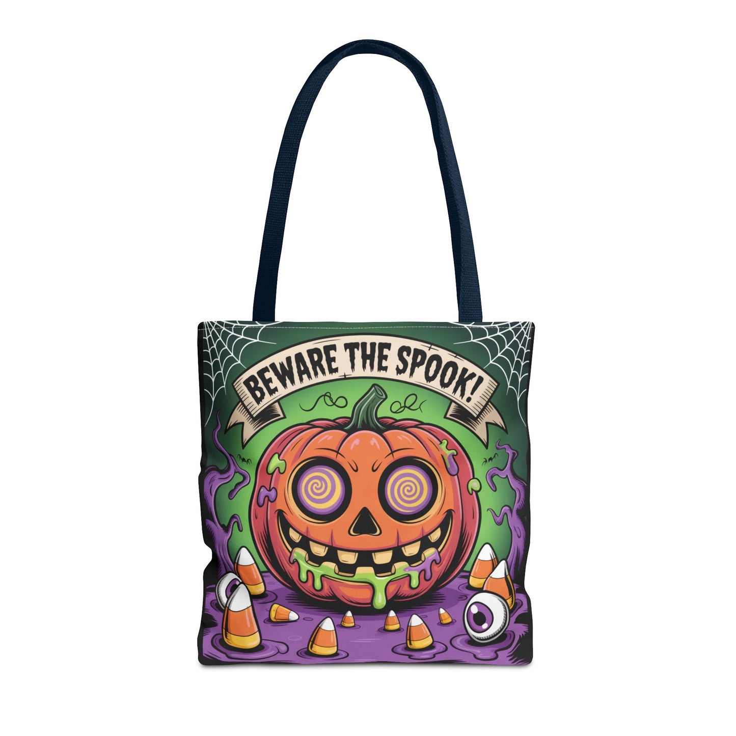 Halloween Tote Bag - Scary Fun, Trick or Treat, Pumpkin Design, Reusable Shopping Bag, Fall Decor, Spooky Spirit