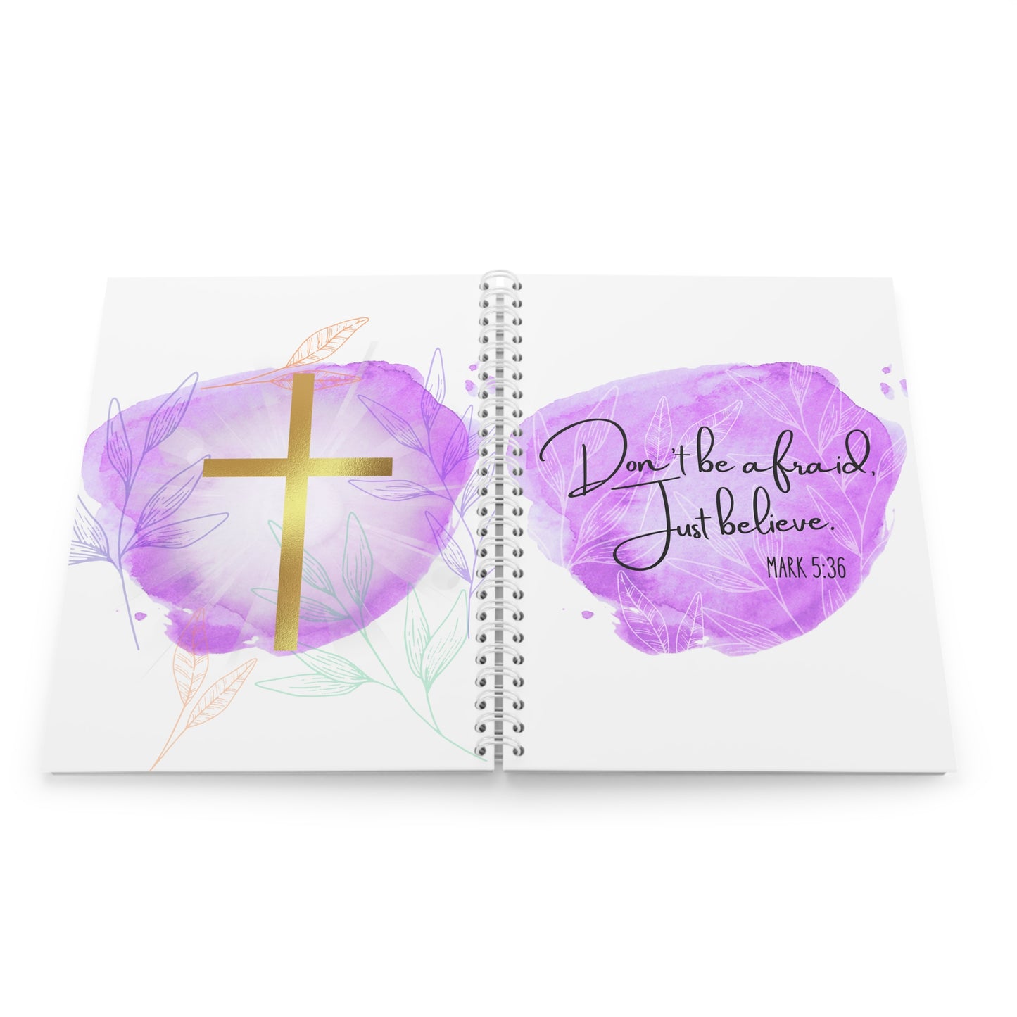 Inspirational Spiral Notebook, Faith Journal, Christian Gifts, Scripture Notepad, Motivational Writing Journal, Cute Stationery