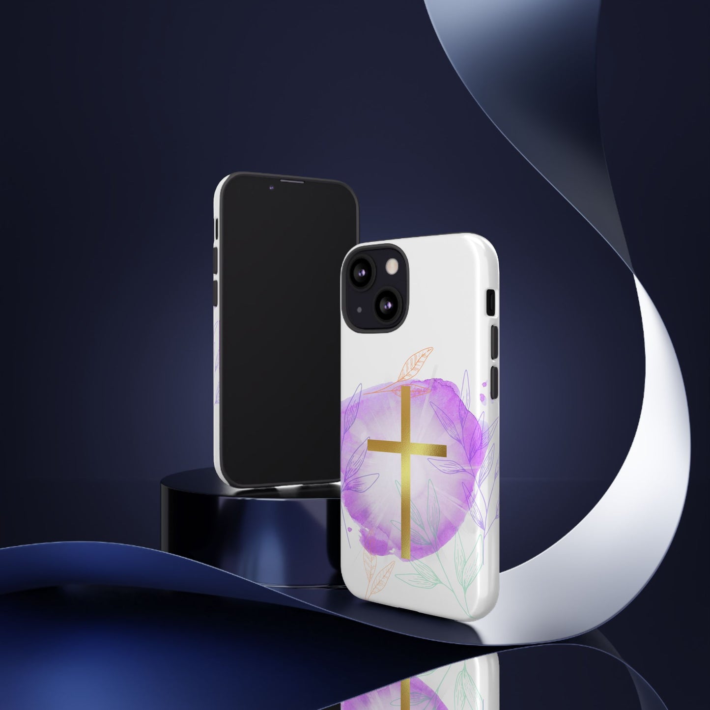 Christian Phone Case with Purple Floral Design, Tough and Stylish Smartphone Cover for Faith Lovers, Gift for Religious Friends, [...]