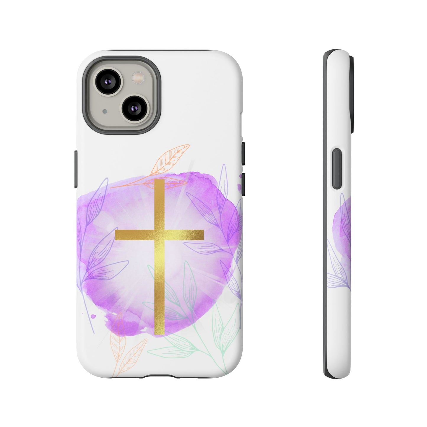 Christian Phone Case with Purple Floral Design, Tough and Stylish Smartphone Cover for Faith Lovers, Gift for Religious Friends, [...]