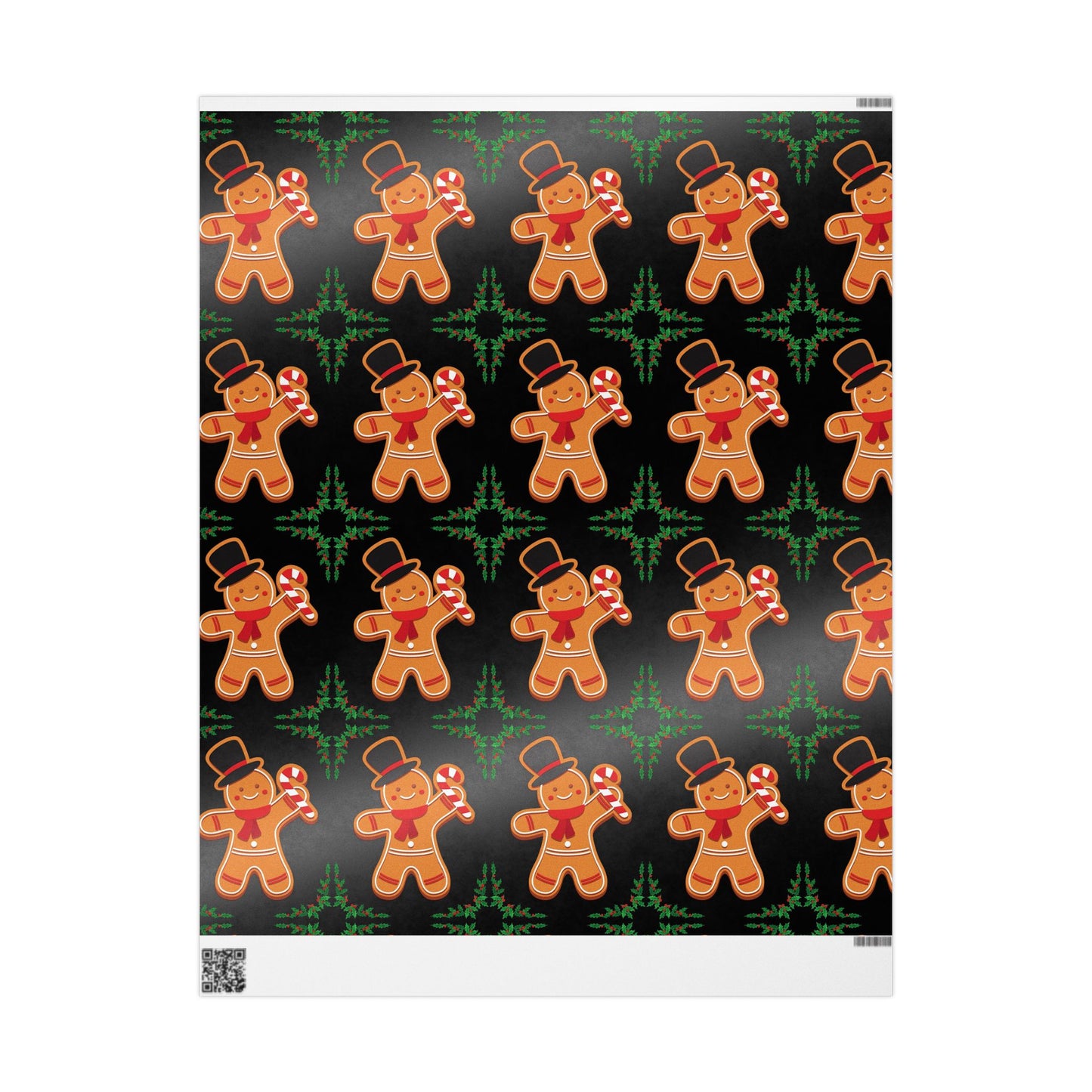 Festive Wrapping Paper - Holiday Cheer, Gift Wrap, Christmas Decor, Seasonal Wrap, Gingerbread Design, Reindeer Print, Celebration