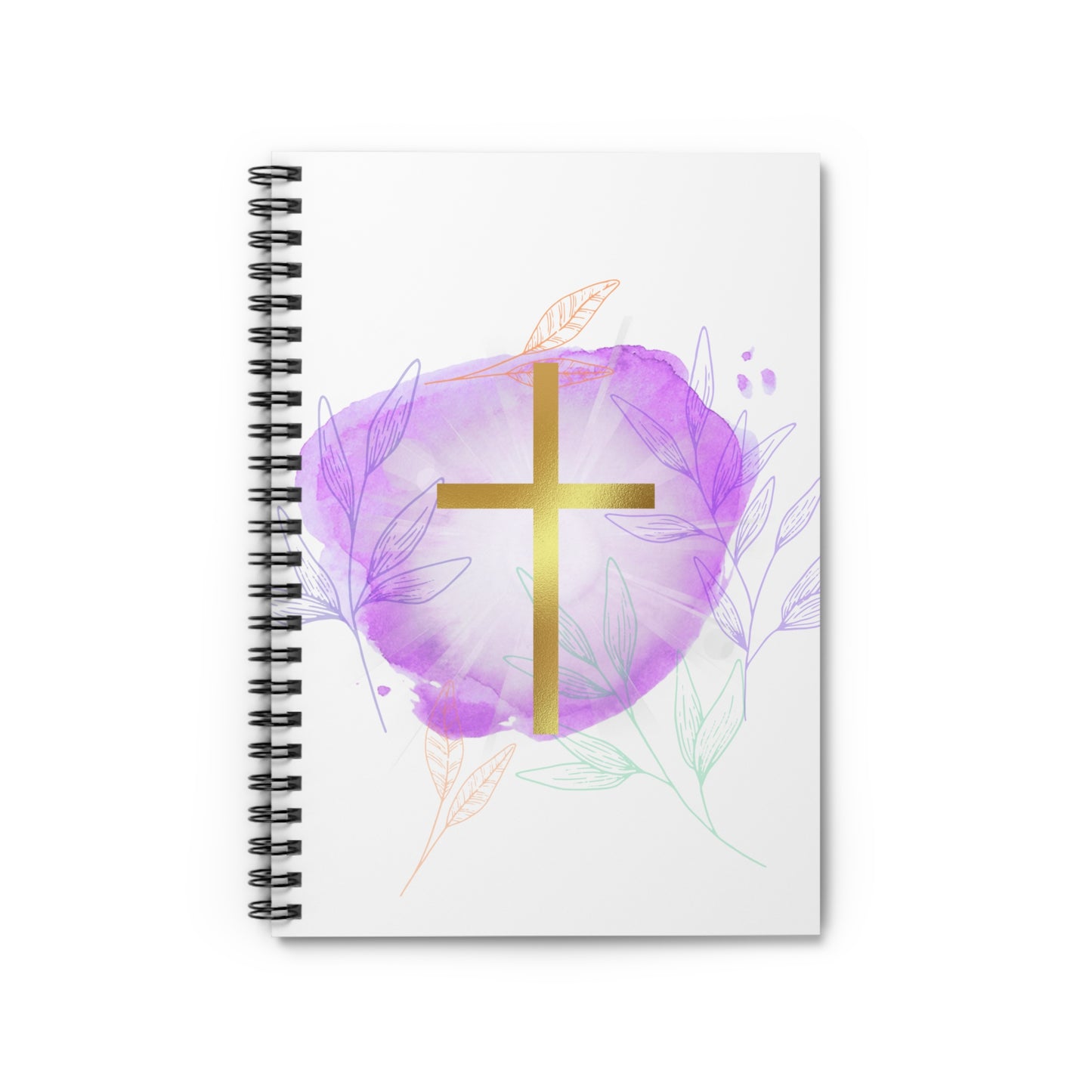 Elegant Faith-Inspired Spiral Notebook, Christian Journal, Inspirational Gift, Religious Notebook, Church Note Taking
