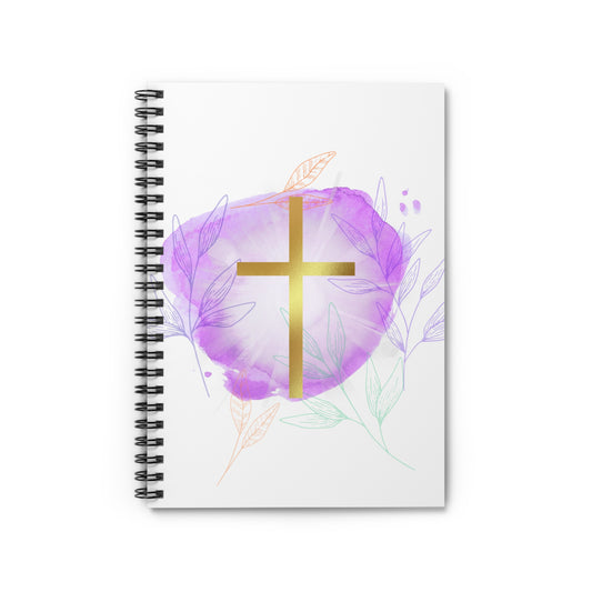 Elegant Faith-Inspired Spiral Notebook, Christian Journal, Inspirational Gift, Religious Notebook, Church Note Taking