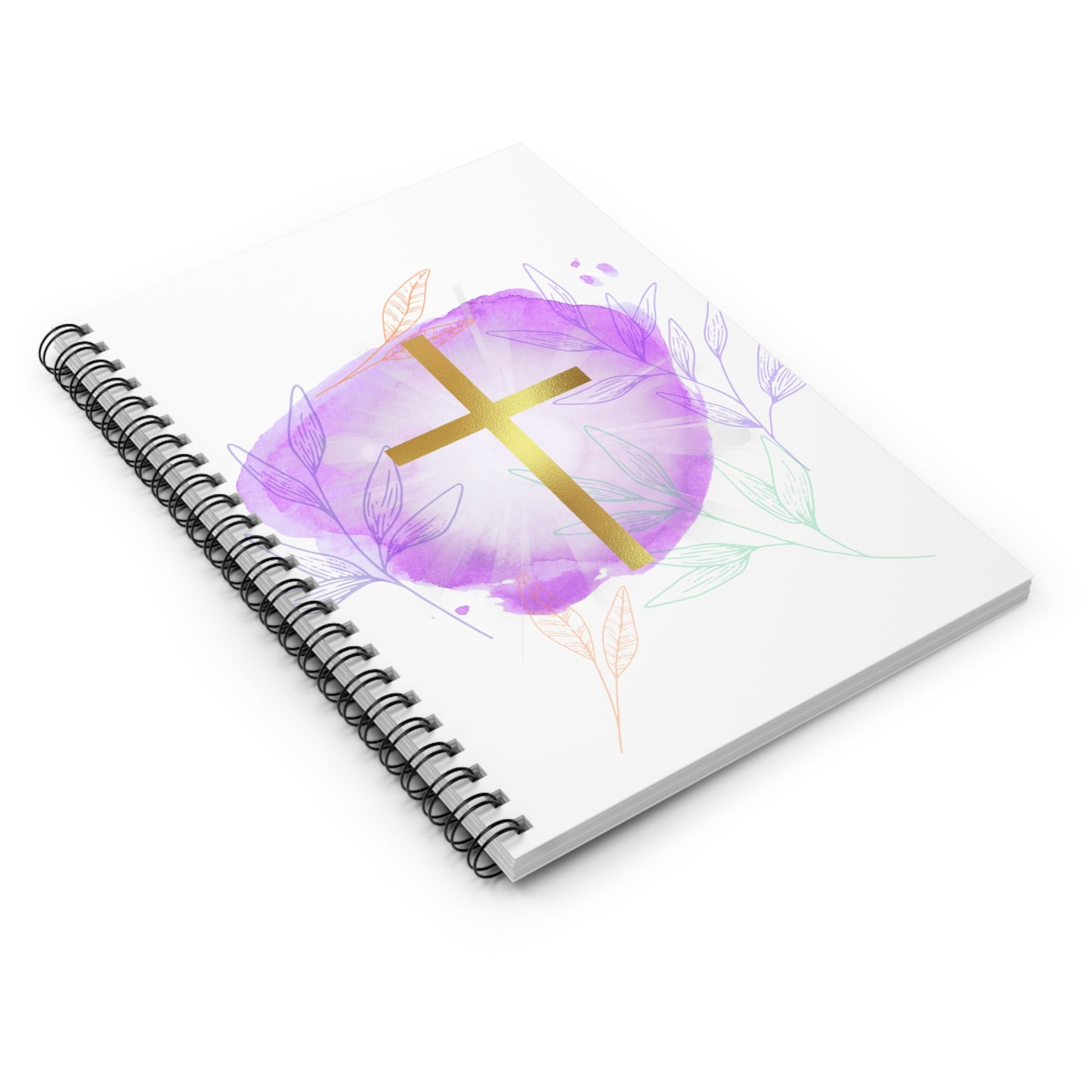 Elegant Faith-Inspired Spiral Notebook, Christian Journal, Inspirational Gift, Religious Notebook, Church Note Taking