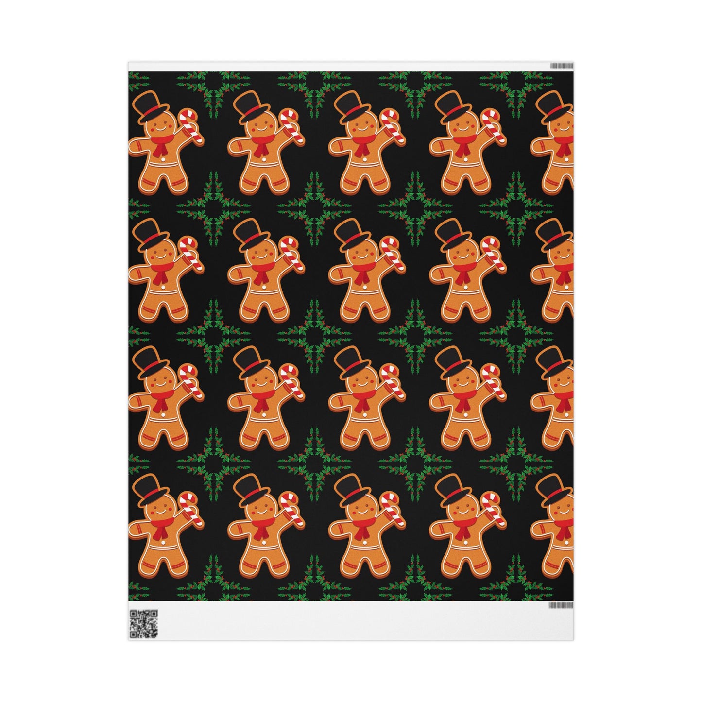 Festive Wrapping Paper - Holiday Cheer, Gift Wrap, Christmas Decor, Seasonal Wrap, Gingerbread Design, Reindeer Print, Celebration