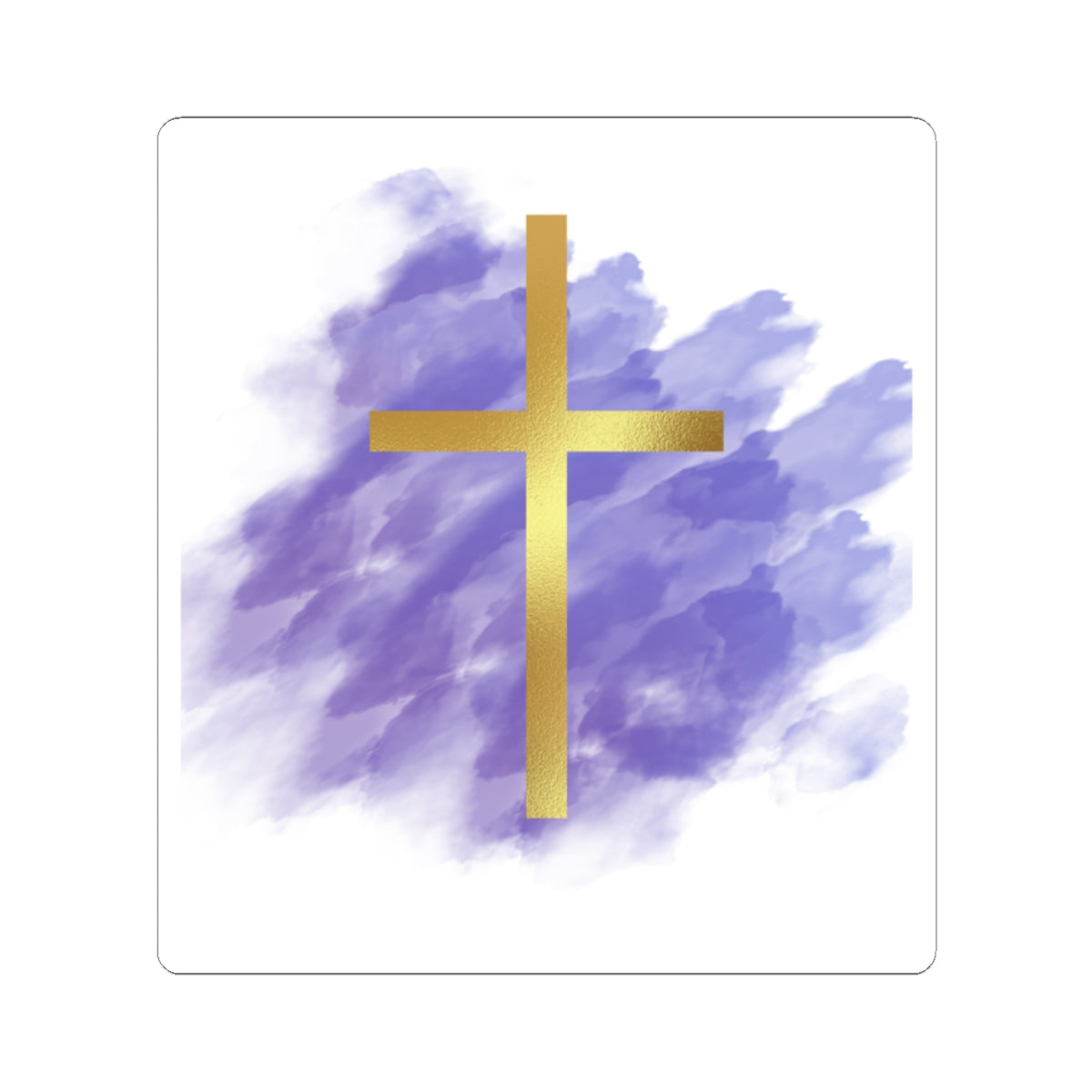 Elegant Christian Cross Kiss-Cut Stickers, Faith Decals, Inspirational Stickers, Religious Art, Laptop Decor
