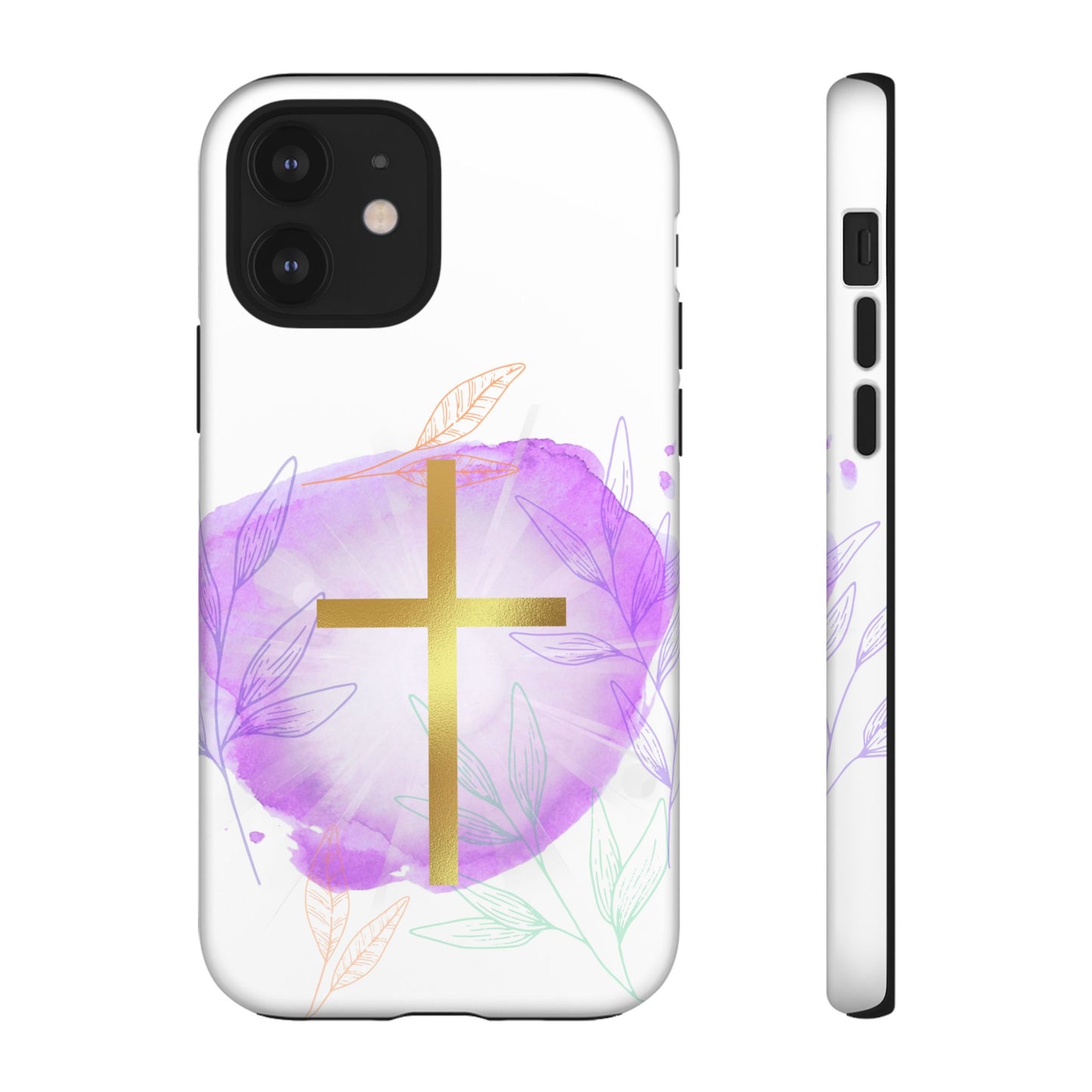 Christian Phone Case with Purple Floral Design, Tough and Stylish Smartphone Cover for Faith Lovers, Gift for Religious Friends, [...]