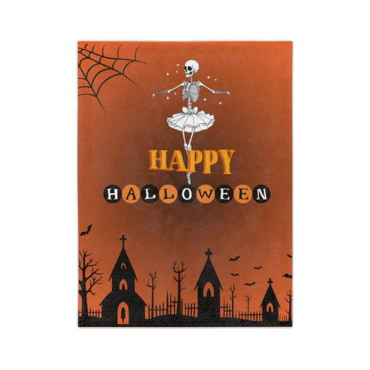 Halloween Skeleton Microfiber Blanket, Cozy Throw for Spooky Season, Perfect for Fall Decor