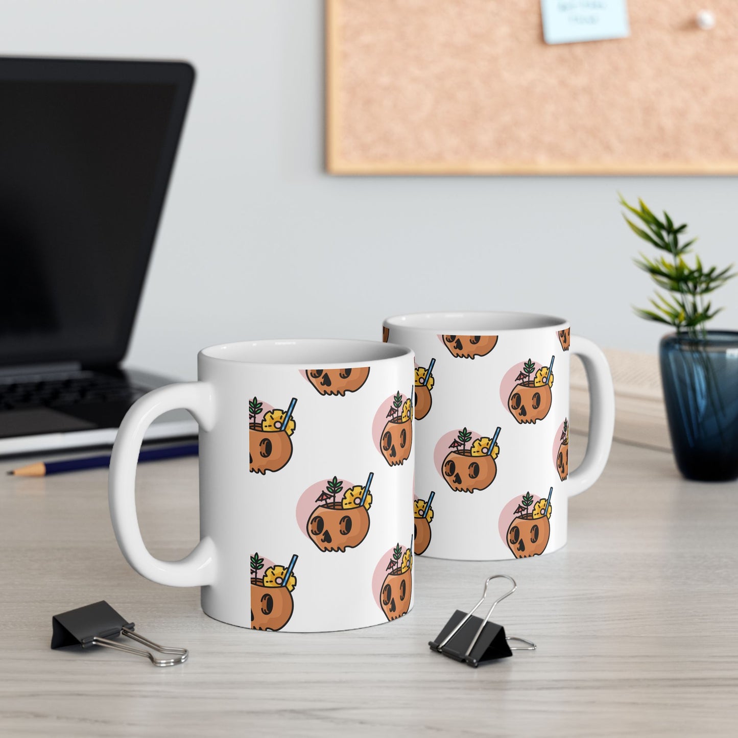 Cute hlloween Pattern Ceramic Mug - Coffee Tea Cup for Halloween Lovers, Fun Gift, Home Decor, Holiday, Office, Summer Vibes
