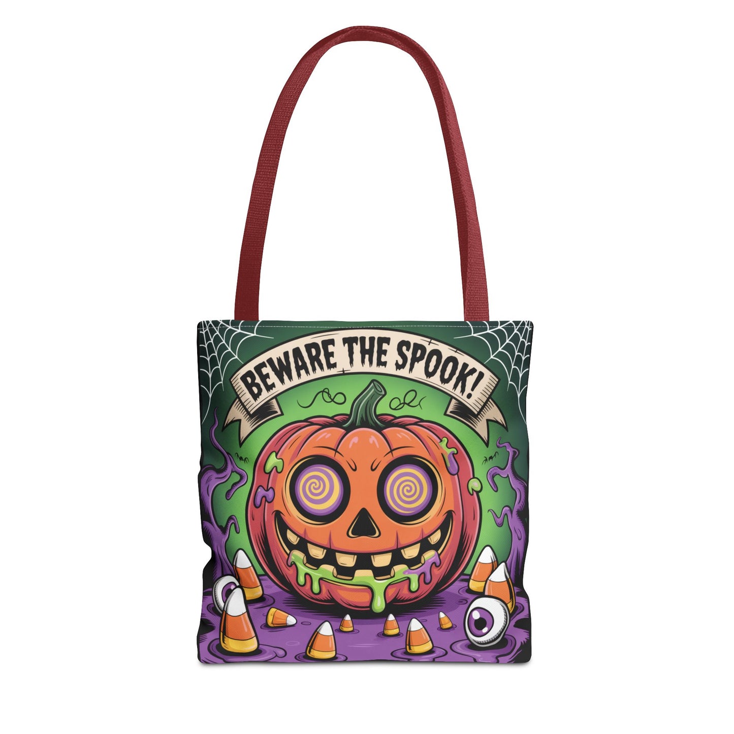 Halloween Tote Bag - Scary Fun, Trick or Treat, Pumpkin Design, Reusable Shopping Bag, Fall Decor, Spooky Spirit