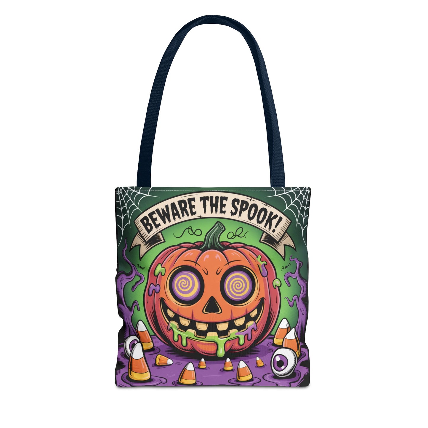 Halloween Tote Bag - Scary Fun, Trick or Treat, Pumpkin Design, Reusable Shopping Bag, Fall Decor, Spooky Spirit