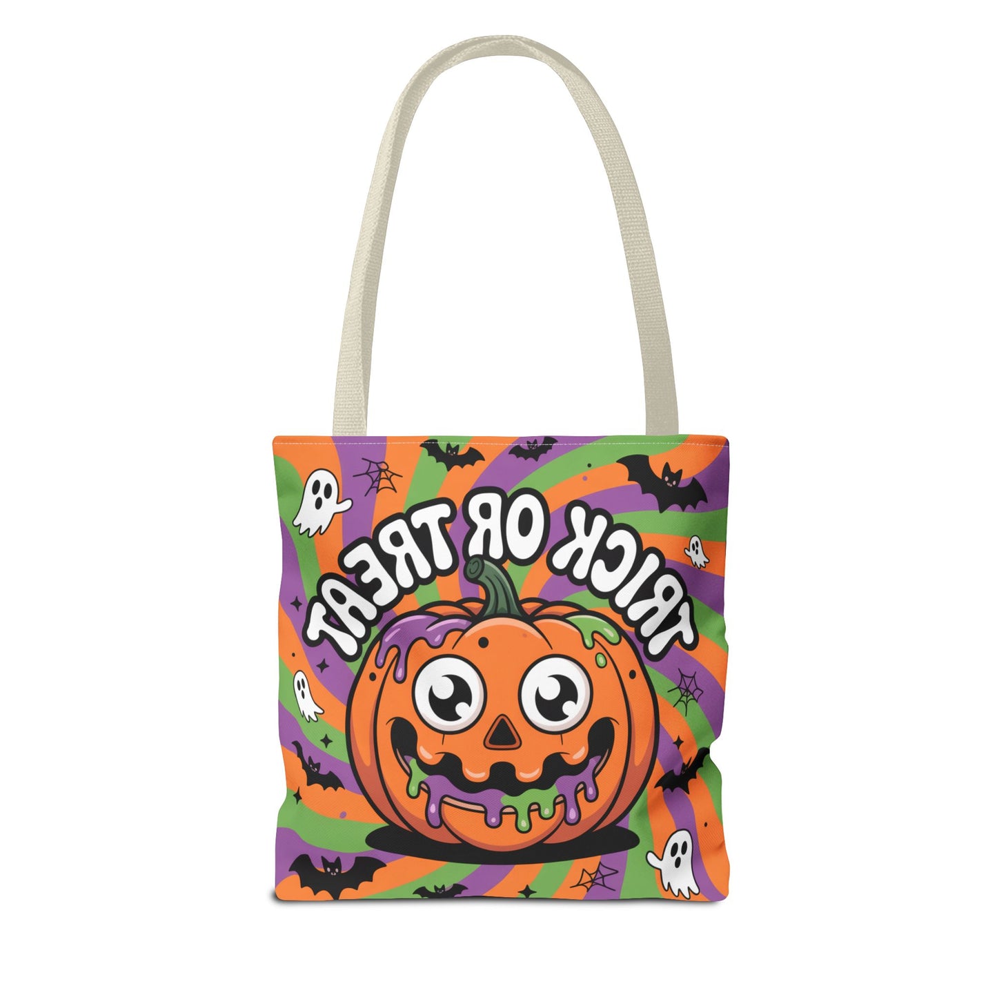 Halloween Tote Bag - Scary Fun, Trick or Treat, Pumpkin Design, Reusable Shopping Bag, Fall Decor, Spooky Spirit