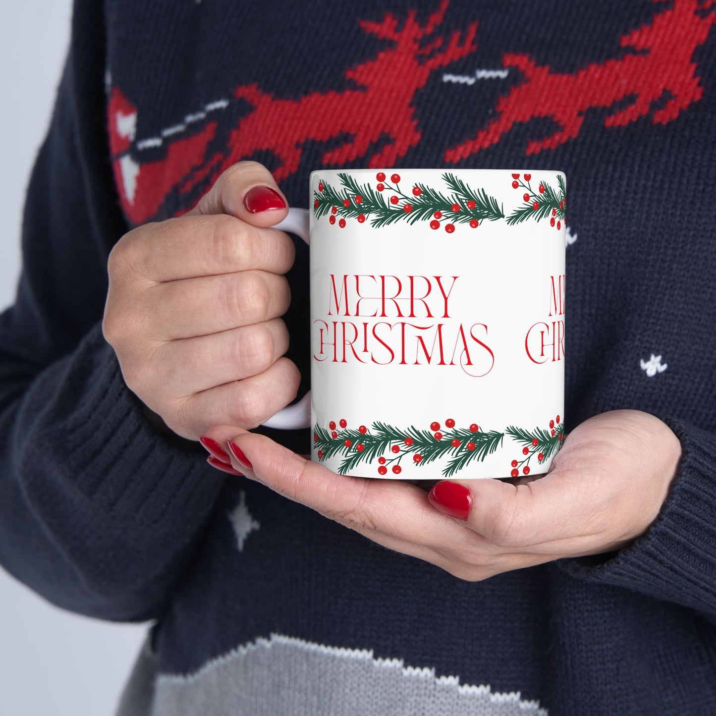 Festive Christmas Mug - Perfect Holiday Gift, Seasonal Drinkware, Coffee Cup, Merry Christmas Decor, Winter Beverage