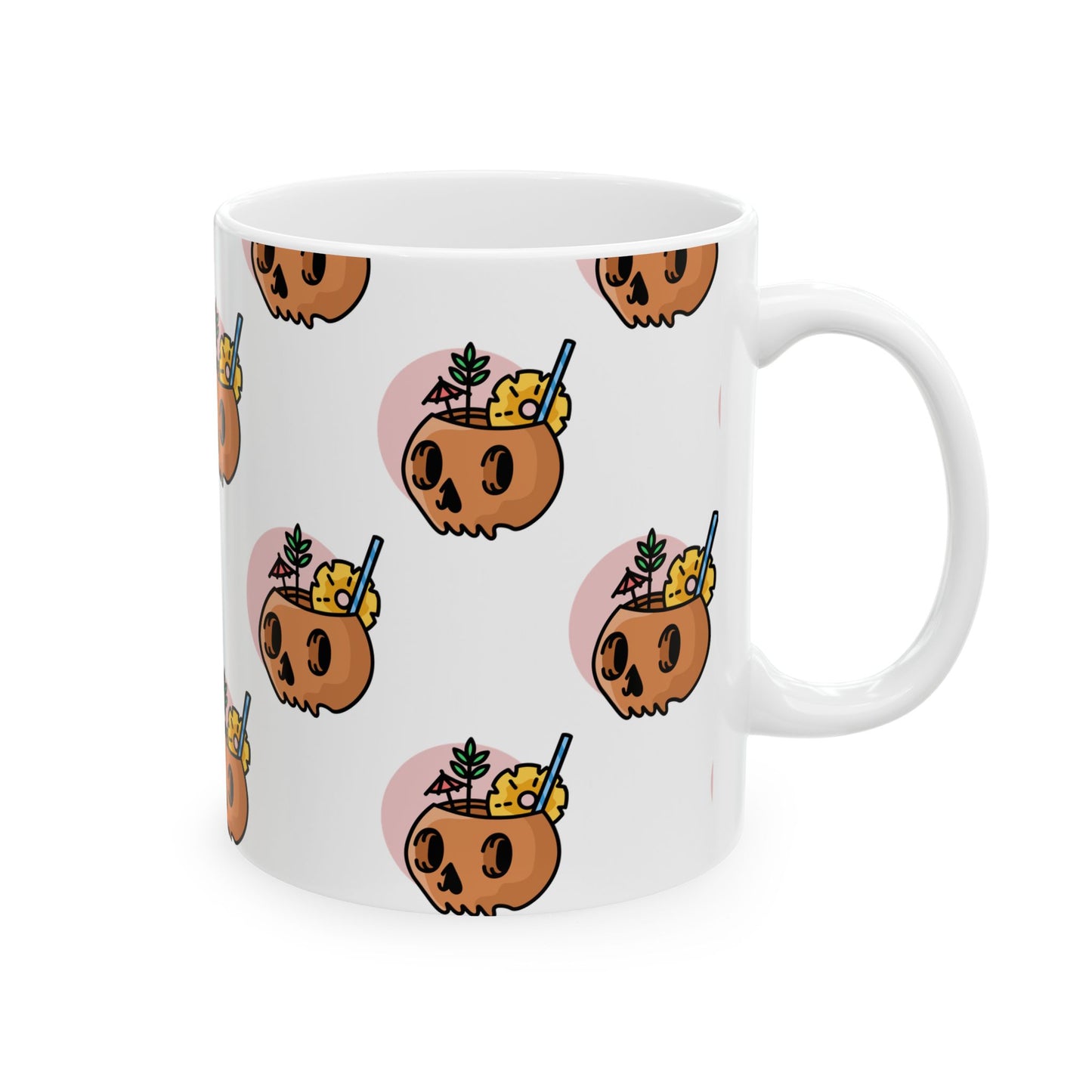 Cute hlloween Pattern Ceramic Mug - Coffee Tea Cup for Halloween Lovers, Fun Gift, Home Decor, Holiday, Office, Summer Vibes