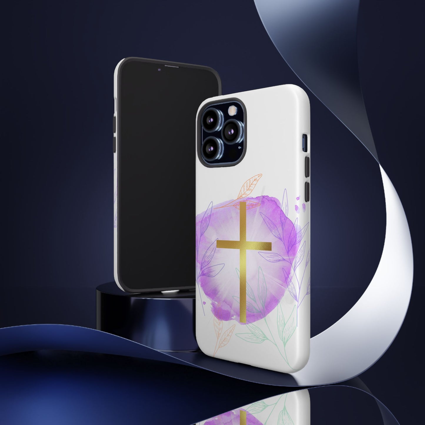 Christian Phone Case with Purple Floral Design, Tough and Stylish Smartphone Cover for Faith Lovers, Gift for Religious Friends, [...]