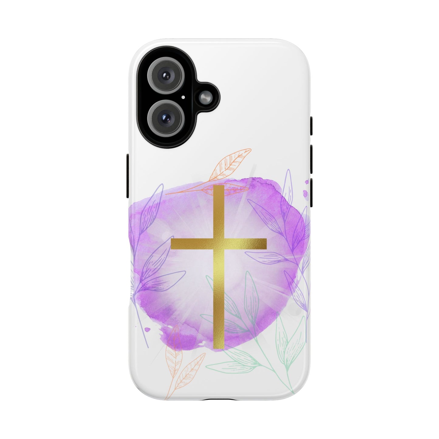 Christian Phone Case with Purple Floral Design, Tough and Stylish Smartphone Cover for Faith Lovers, Gift for Religious Friends, [...]