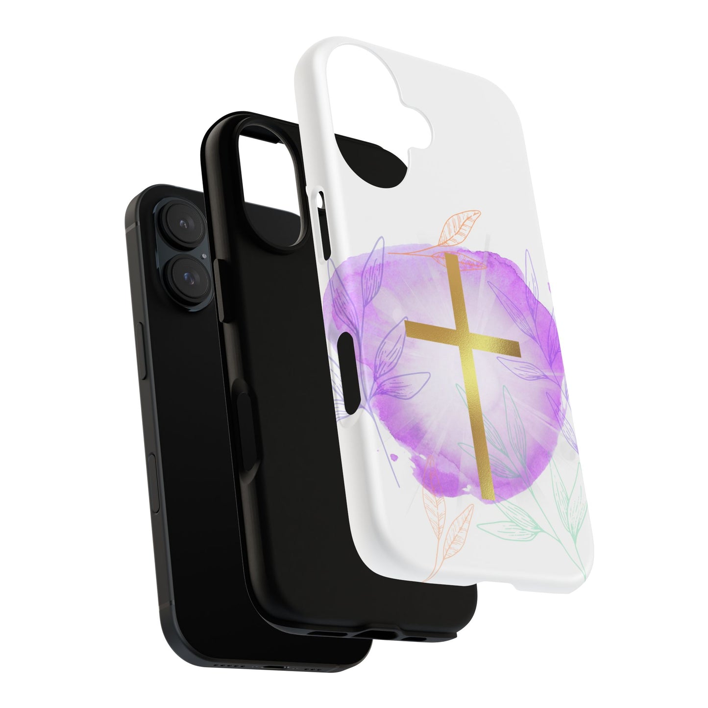 Christian Phone Case with Purple Floral Design, Tough and Stylish Smartphone Cover for Faith Lovers, Gift for Religious Friends, [...]