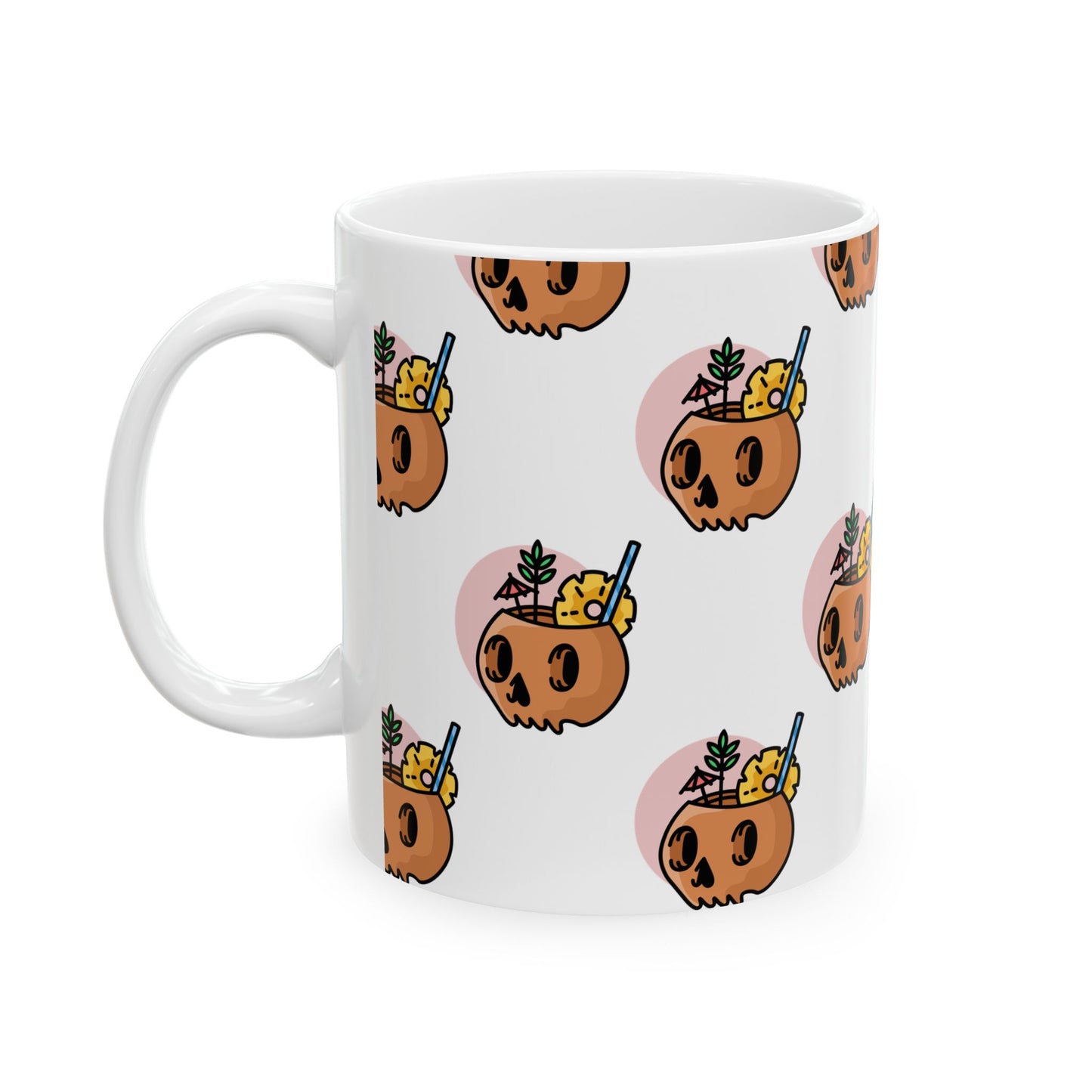 Cute hlloween Pattern Ceramic Mug - Coffee Tea Cup for Halloween Lovers, Fun Gift, Home Decor, Holiday, Office, Summer Vibes